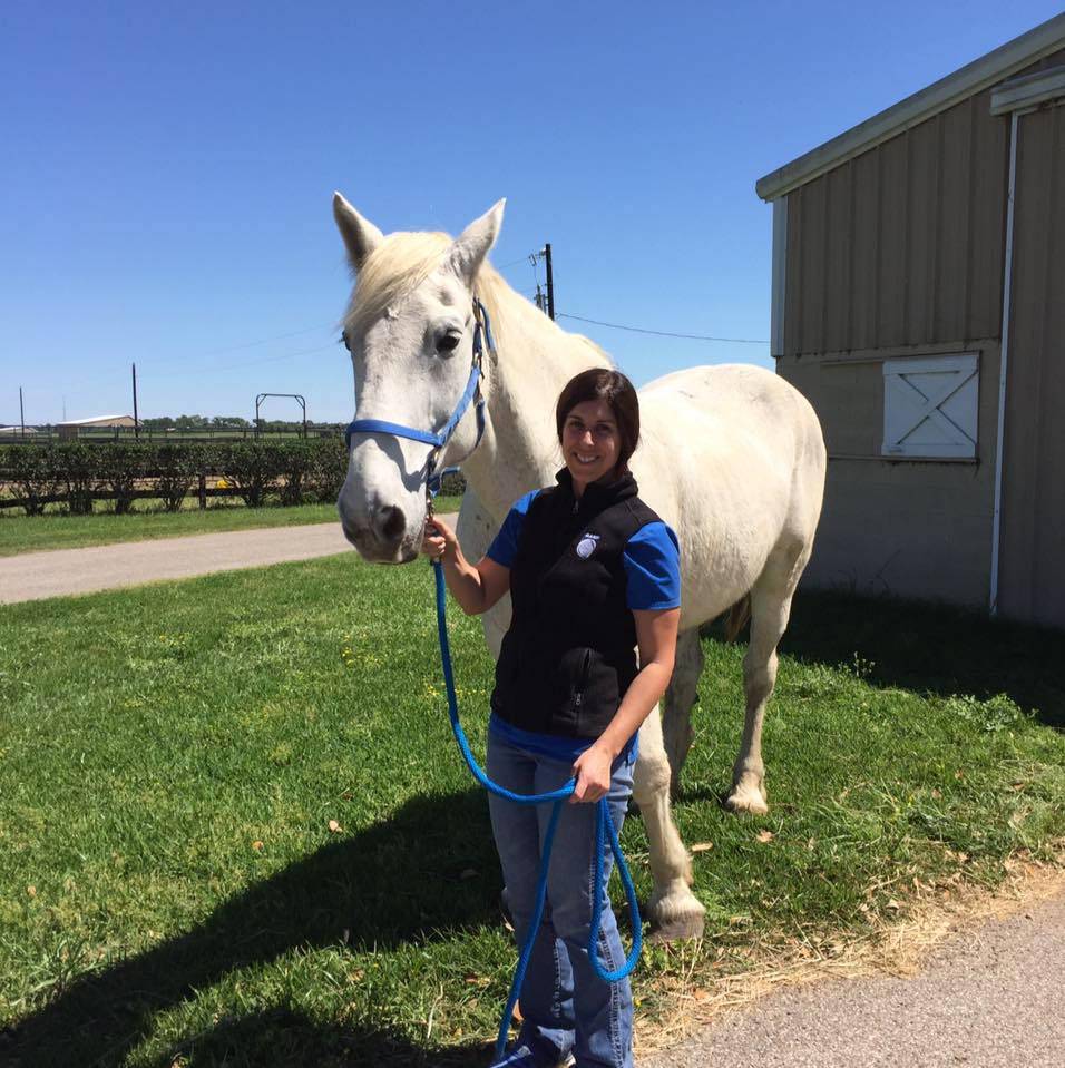 Dr. Erin Gatz with Horse